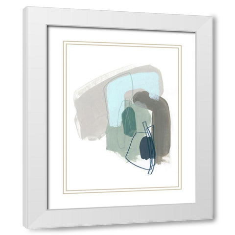 Coda VII White Modern Wood Framed Art Print with Double Matting by Vess, June Erica