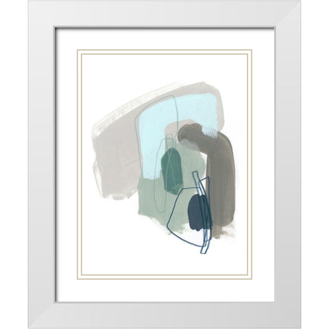 Coda VII White Modern Wood Framed Art Print with Double Matting by Vess, June Erica