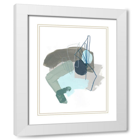 Coda VIII White Modern Wood Framed Art Print with Double Matting by Vess, June Erica