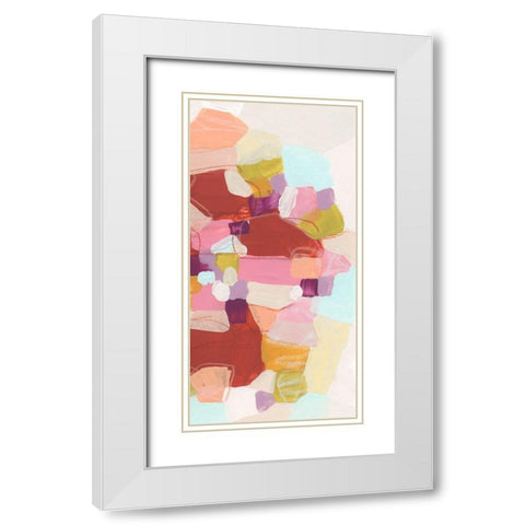 Color Cartography III White Modern Wood Framed Art Print with Double Matting by Vess, June Erica