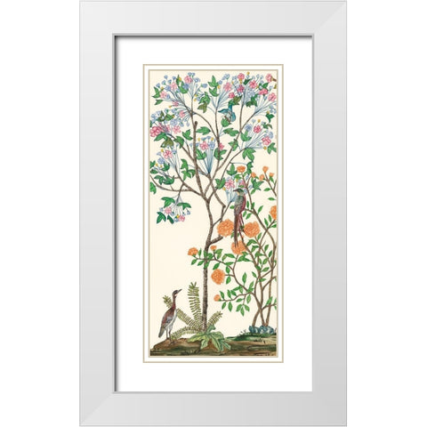 Traditional Chinoiserie I White Modern Wood Framed Art Print with Double Matting by Wang, Melissa