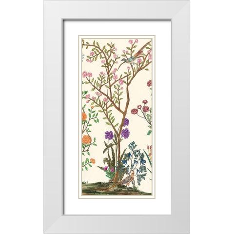 Traditional Chinoiserie II White Modern Wood Framed Art Print with Double Matting by Wang, Melissa