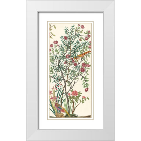 Traditional Chinoiserie III White Modern Wood Framed Art Print with Double Matting by Wang, Melissa