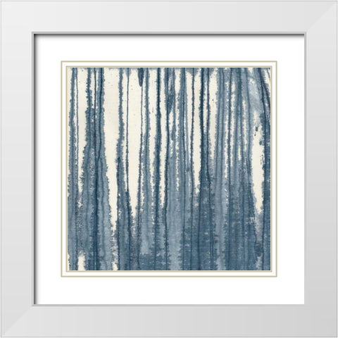 Indigo Muse I White Modern Wood Framed Art Print with Double Matting by Stramel, Renee W.