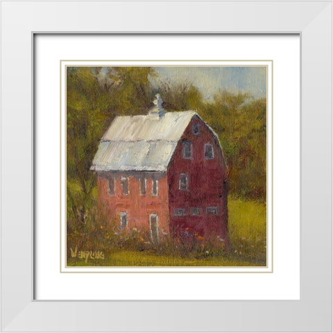 Country Road I White Modern Wood Framed Art Print with Double Matting by Wendling, Marilyn