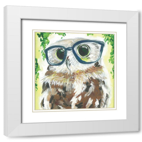 Dapper Animal VI White Modern Wood Framed Art Print with Double Matting by Rutledge, Jennifer