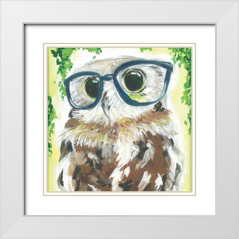 Dapper Animal VI White Modern Wood Framed Art Print with Double Matting by Rutledge, Jennifer