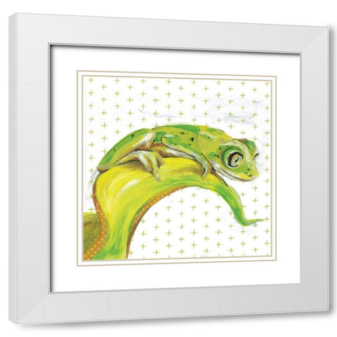Animal Baby II White Modern Wood Framed Art Print with Double Matting by Rutledge, Jennifer