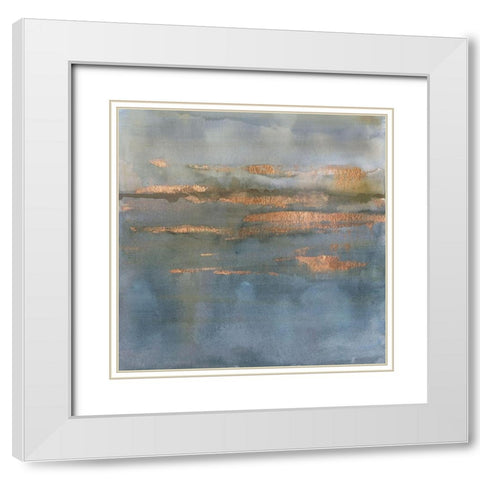 Copper Emulsion II White Modern Wood Framed Art Print with Double Matting by Borges, Victoria