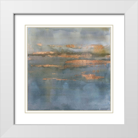 Copper Emulsion II White Modern Wood Framed Art Print with Double Matting by Borges, Victoria