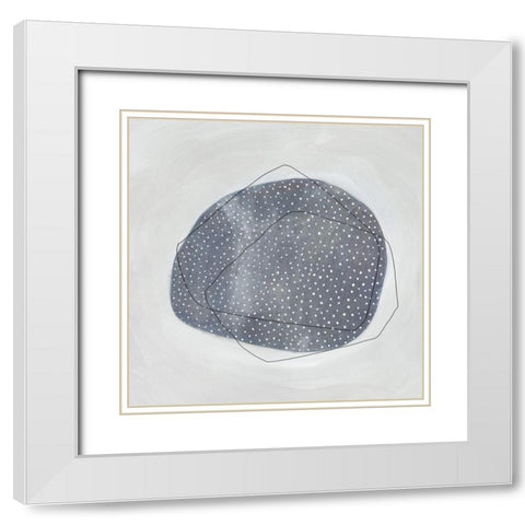 Speckle II White Modern Wood Framed Art Print with Double Matting by Scarvey, Emma