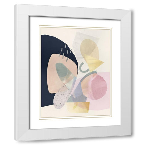 Sorbet I White Modern Wood Framed Art Print with Double Matting by Borges, Victoria