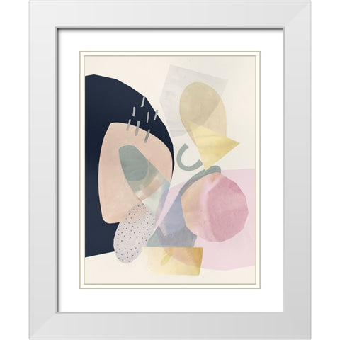 Sorbet I White Modern Wood Framed Art Print with Double Matting by Borges, Victoria