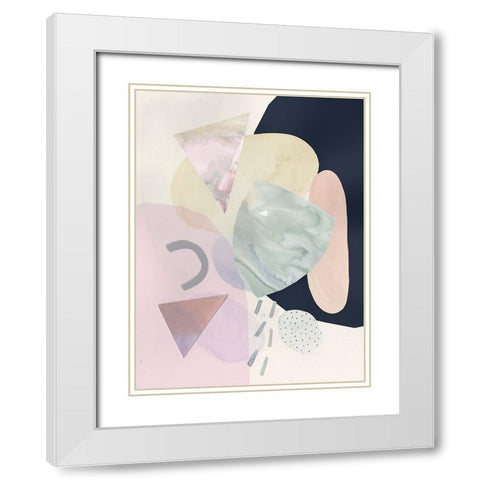 Sorbet II White Modern Wood Framed Art Print with Double Matting by Borges, Victoria
