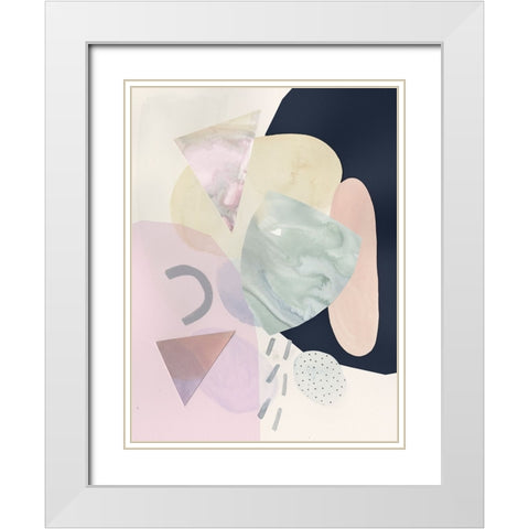Sorbet II White Modern Wood Framed Art Print with Double Matting by Borges, Victoria