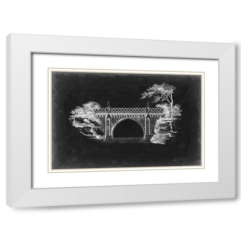 Bridge Schematic I White Modern Wood Framed Art Print with Double Matting by Vision Studio