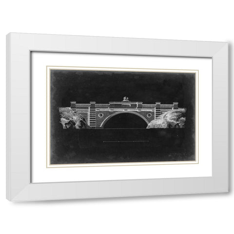 Bridge Schematic II White Modern Wood Framed Art Print with Double Matting by Vision Studio