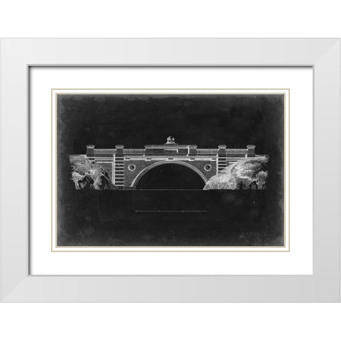 Bridge Schematic II White Modern Wood Framed Art Print with Double Matting by Vision Studio