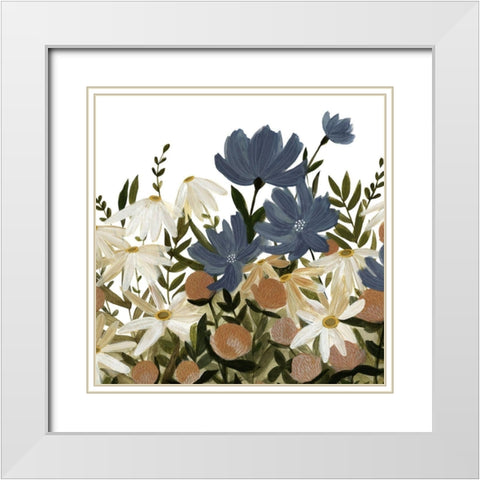 UA CH Wildflower Garden I White Modern Wood Framed Art Print with Double Matting by Scarvey, Emma