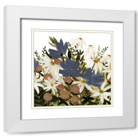 UA CH Wildflower Garden II White Modern Wood Framed Art Print with Double Matting by Scarvey, Emma