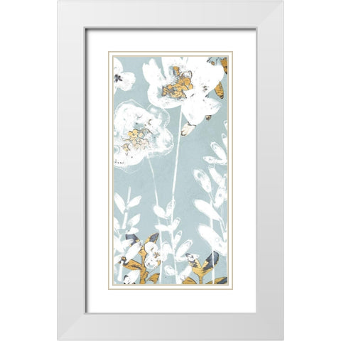 Blossom Patina IV White Modern Wood Framed Art Print with Double Matting by Vess, June Erica