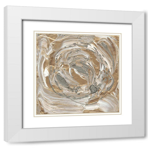 Silver and Gold II White Modern Wood Framed Art Print with Double Matting by Ludwig, Alicia