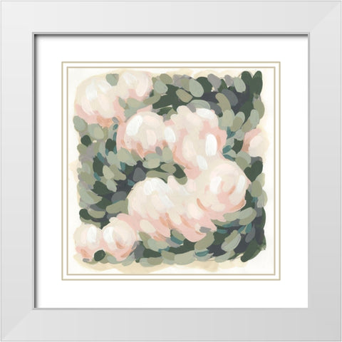 Blush and Celadon I White Modern Wood Framed Art Print with Double Matting by Vess, June Erica