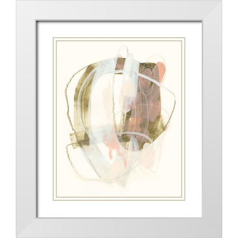 Hyacinth Gesture III White Modern Wood Framed Art Print with Double Matting by Vess, June Erica