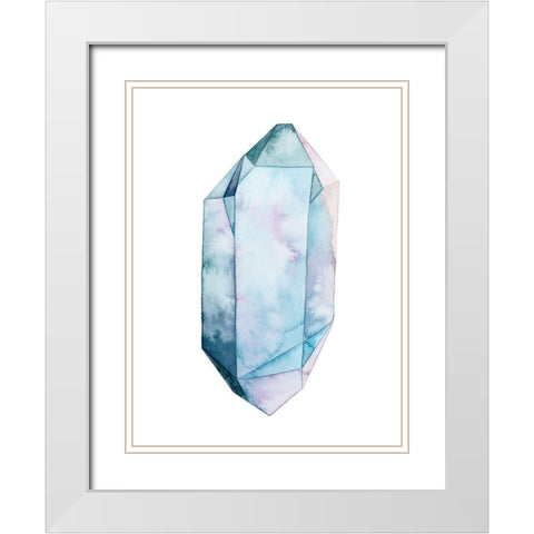 Twilight Gem I White Modern Wood Framed Art Print with Double Matting by Popp, Grace