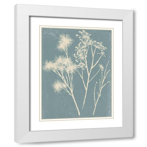 Small Spray I White Modern Wood Framed Art Print with Double Matting by Wang, Melissa