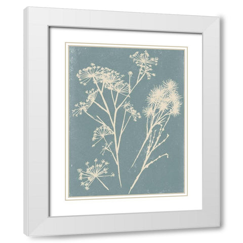 Small Spray II White Modern Wood Framed Art Print with Double Matting by Wang, Melissa