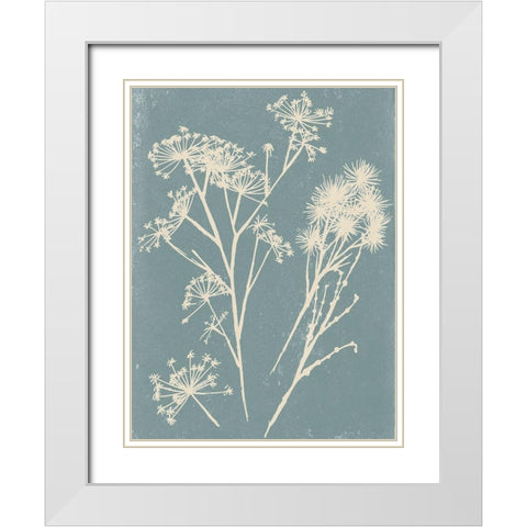 Small Spray II White Modern Wood Framed Art Print with Double Matting by Wang, Melissa