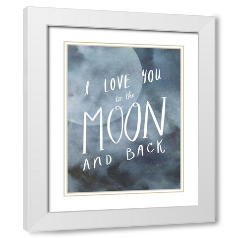 Celestial Love III White Modern Wood Framed Art Print with Double Matting by Borges, Victoria