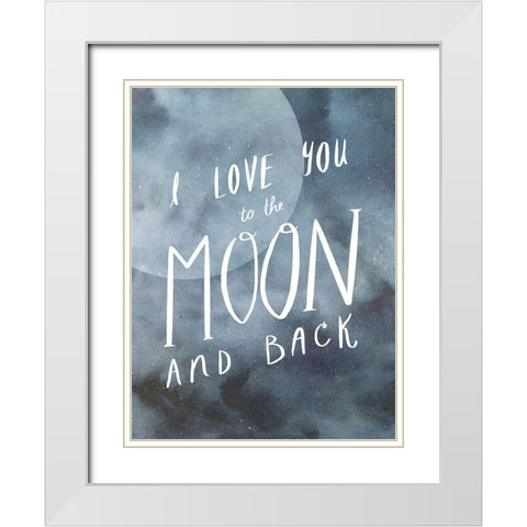 Celestial Love III White Modern Wood Framed Art Print with Double Matting by Borges, Victoria