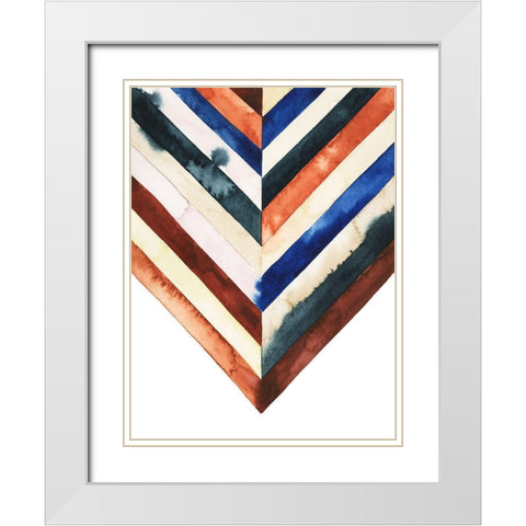 Desert Layers I White Modern Wood Framed Art Print with Double Matting by Popp, Grace