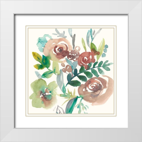 Rosealeah I White Modern Wood Framed Art Print with Double Matting by Zarris, Chariklia