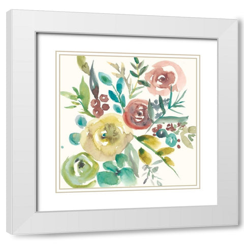 Rosealeah II White Modern Wood Framed Art Print with Double Matting by Zarris, Chariklia