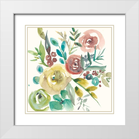 Rosealeah II White Modern Wood Framed Art Print with Double Matting by Zarris, Chariklia