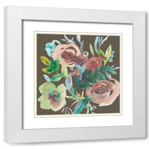 Rosealeah III White Modern Wood Framed Art Print with Double Matting by Zarris, Chariklia