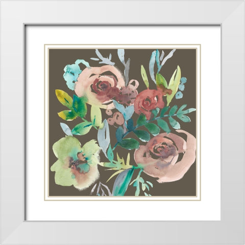 Rosealeah III White Modern Wood Framed Art Print with Double Matting by Zarris, Chariklia