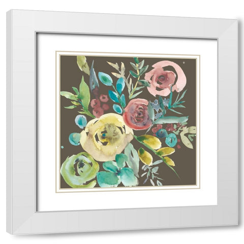 Rosealeah IV White Modern Wood Framed Art Print with Double Matting by Zarris, Chariklia