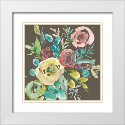 Rosealeah IV White Modern Wood Framed Art Print with Double Matting by Zarris, Chariklia