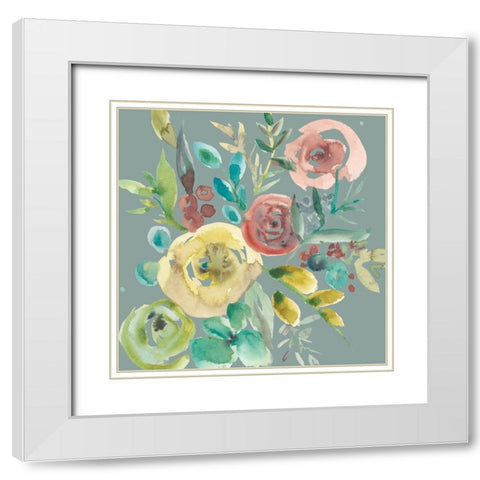 Rosealeah VI White Modern Wood Framed Art Print with Double Matting by Zarris, Chariklia