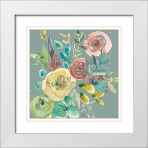 Rosealeah VI White Modern Wood Framed Art Print with Double Matting by Zarris, Chariklia