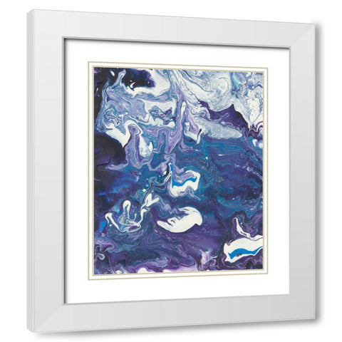 Meandering Mulberry I White Modern Wood Framed Art Print with Double Matting by Moore, Regina