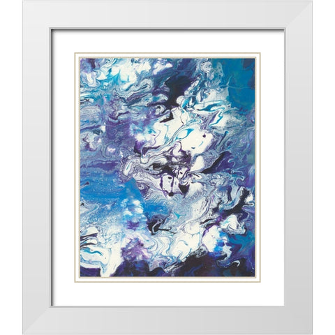 Meandering Mulberry II White Modern Wood Framed Art Print with Double Matting by Moore, Regina