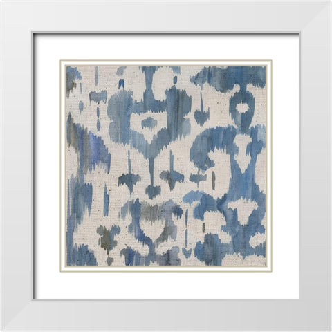 Water Ikat I White Modern Wood Framed Art Print with Double Matting by Zarris, Chariklia