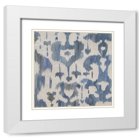 Water Ikat I White Modern Wood Framed Art Print with Double Matting by Zarris, Chariklia