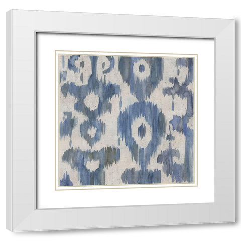 Water Ikat II White Modern Wood Framed Art Print with Double Matting by Zarris, Chariklia