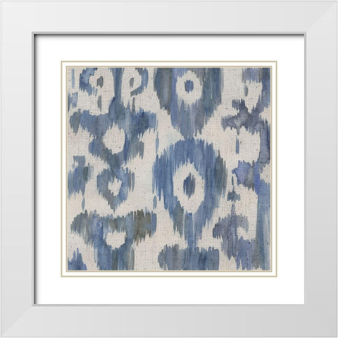 Water Ikat II White Modern Wood Framed Art Print with Double Matting by Zarris, Chariklia